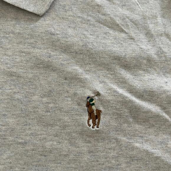 POLO RALPH LAUREN Men's Pima Cotton Tan Short Sleeve Shirt Sz 3XB Brown Pony - Picture 2 of 8